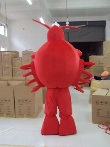 В классическом стиле красного цвета большой костюм Талисман Краб для взрослых на