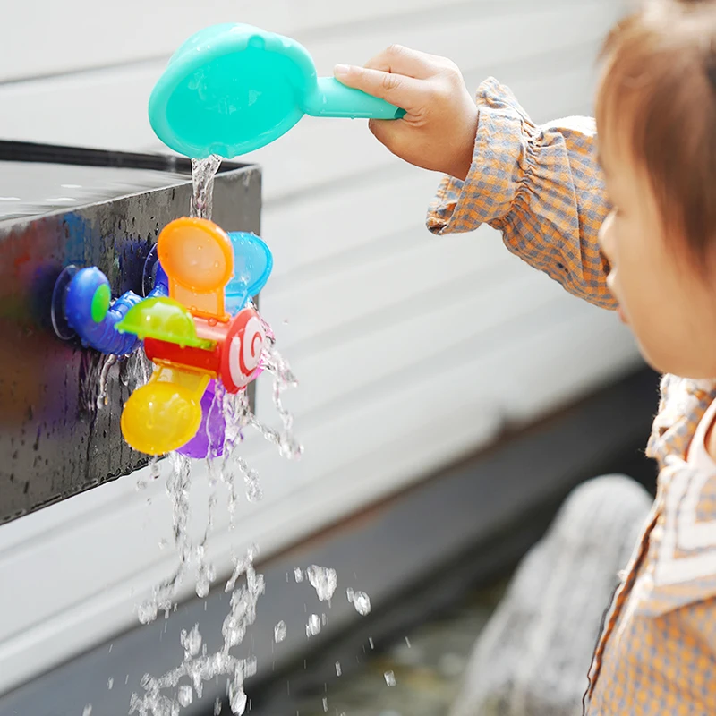 

Colorful Waterwheel Bathing Sucker Bathtub Shower Waterwheel Kids Animals Bathroom Summer Kids Toys Water Spray Set Bath Toys