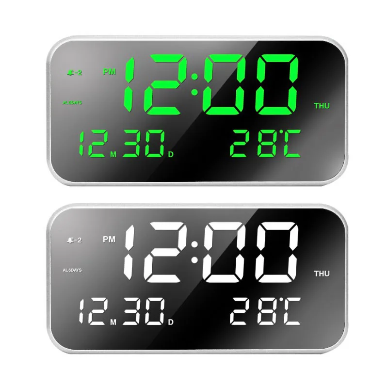 LED Clock Snooze Digital Alarm Travel Electronic Desk Led Table Wake Up Silent Bedroom Home Decor Gift | Дом и сад