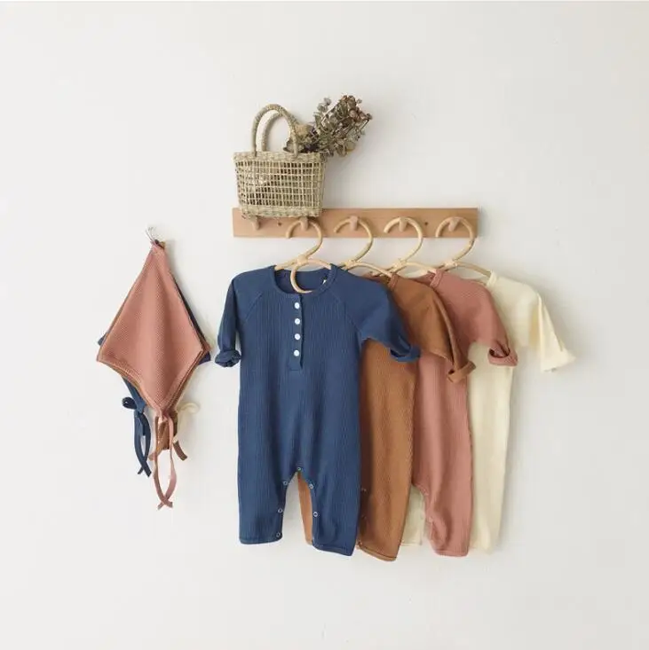 2019 Новое поступление комбинезон для девочек и мальчиков осенний Модный одежда