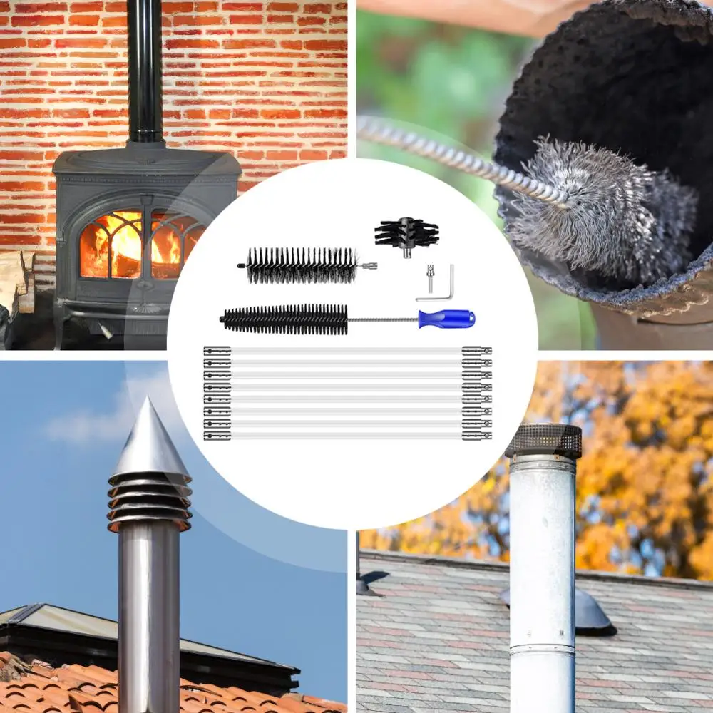 Набор кистей для труб 8 шт. набор чистки дымохода инструмент дноуглубления