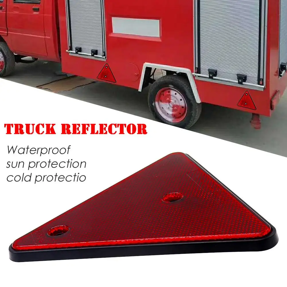 

IP67 Waterproof Triangular Red Truck Reflector Screw Fit Rear Triangle for Trucks Trailers RV