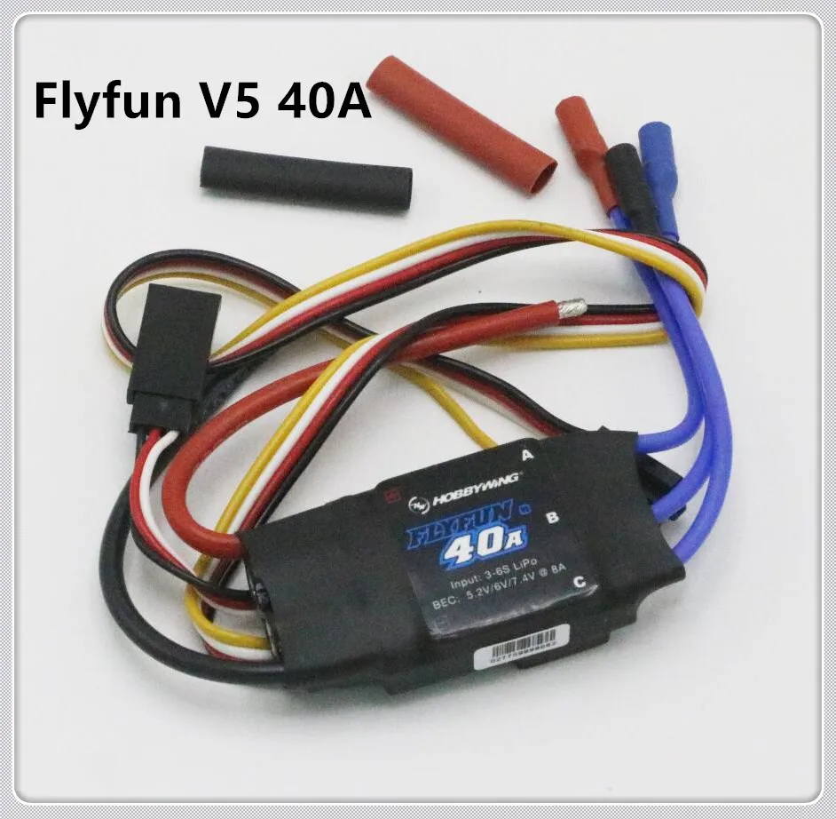 

Hobbywing FlyFun V5 40A ESC 3-6S Lipo Brushless Motor Electrical Speed Controller for Drone Airplane