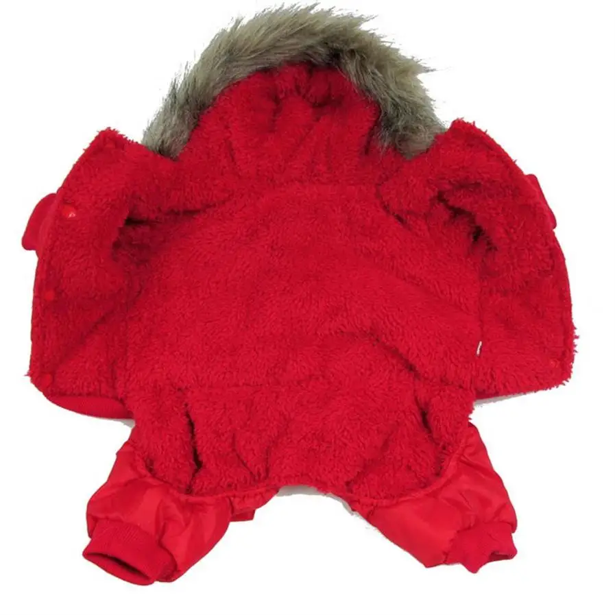 Красное пальто в американском стиле Airman для домашних питомцев теплая одежда