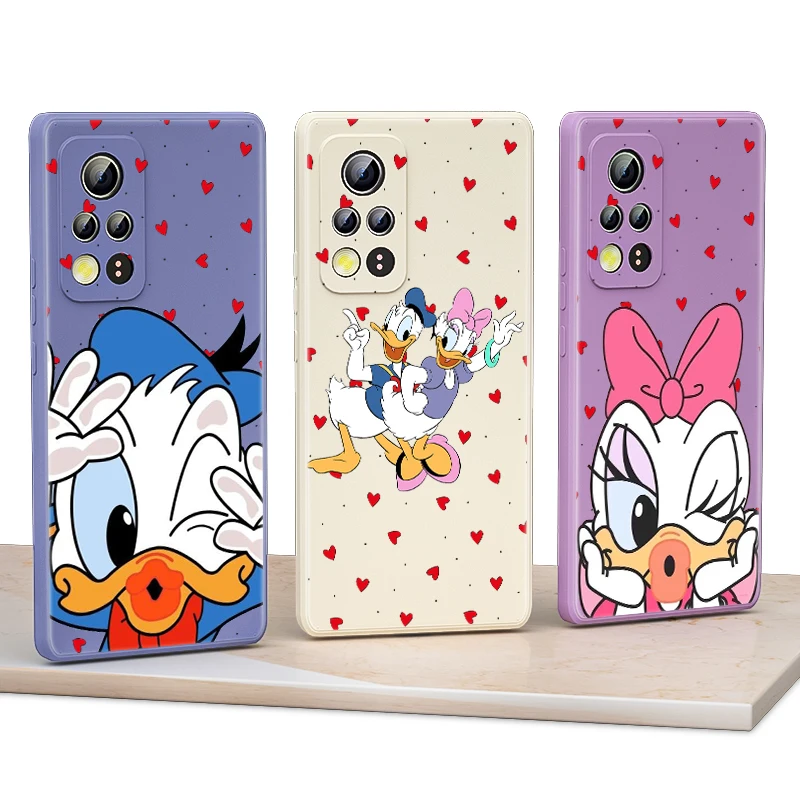 

Donald Daisy Duck Liquid Silicone Soft Cover For Honor 50 SE 30 30S 20 20i 10i 10X 9S 9C 9X Pro Plus Lite Phone Case