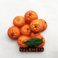 qiqipp spanish valencia tourist souvenirs local specialty orange magnetic sticker refrigerator attached to the hand gift