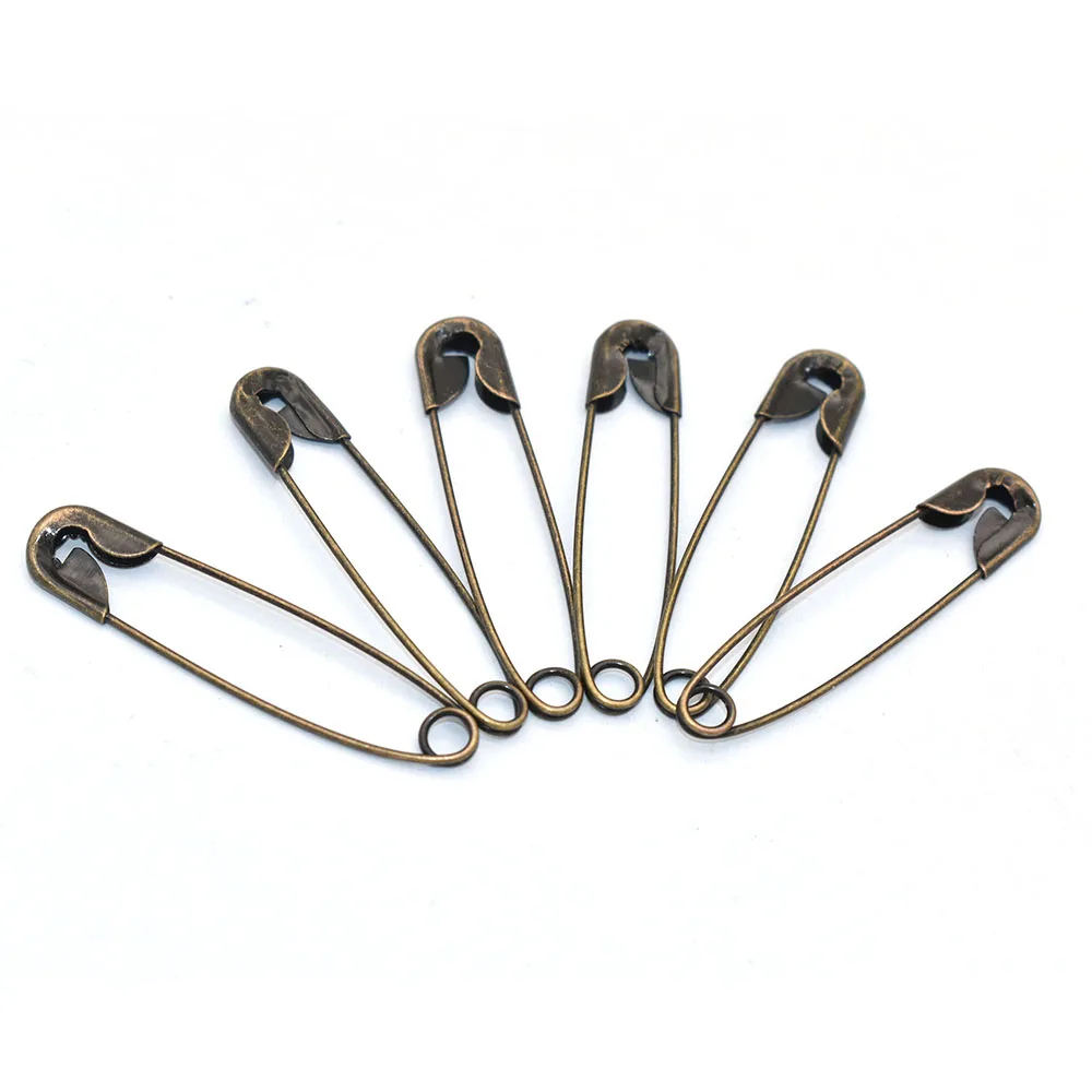 С ультратонкой оправой 37 мм бронза Безопасность булавка ремесло броши штырей
