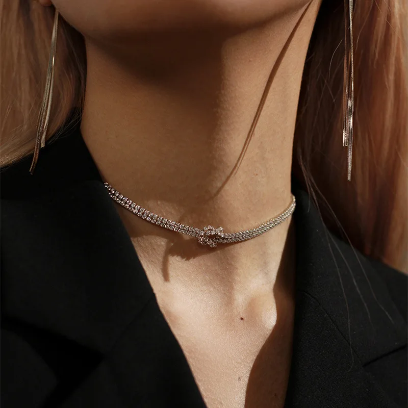 

Zircon Fashion Design Sense Simple Personality Trendy Women's Necklace Hip Hop Retro Style Charm Women's Necklace Jewelry