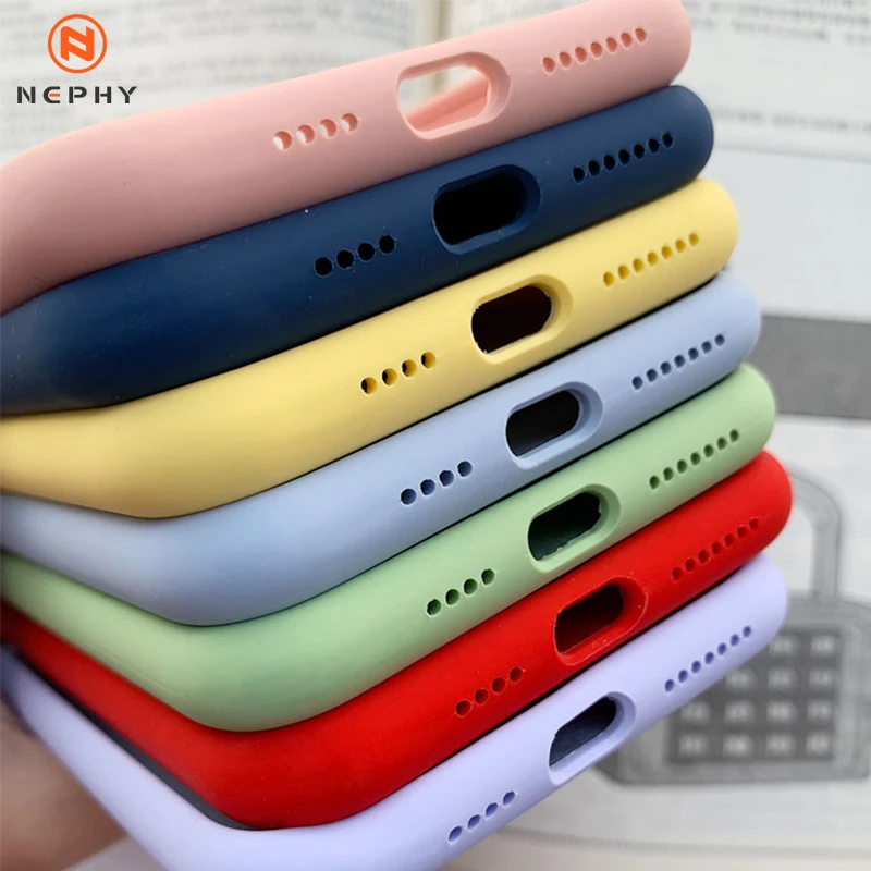 Ультратонкий Мягкий чехол для iphone 11 12 Pro X XR XS Max 7 8 6 S Plus SE 2 2020 телефона из жидкого