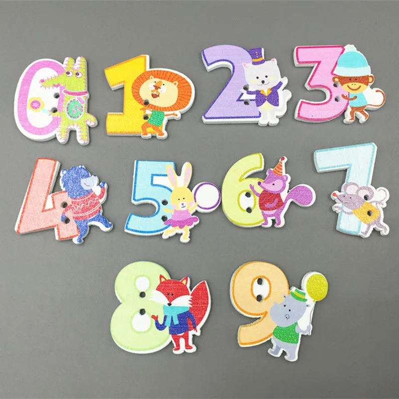 50 шт. детский деревянный пазл|Пуговицы| |