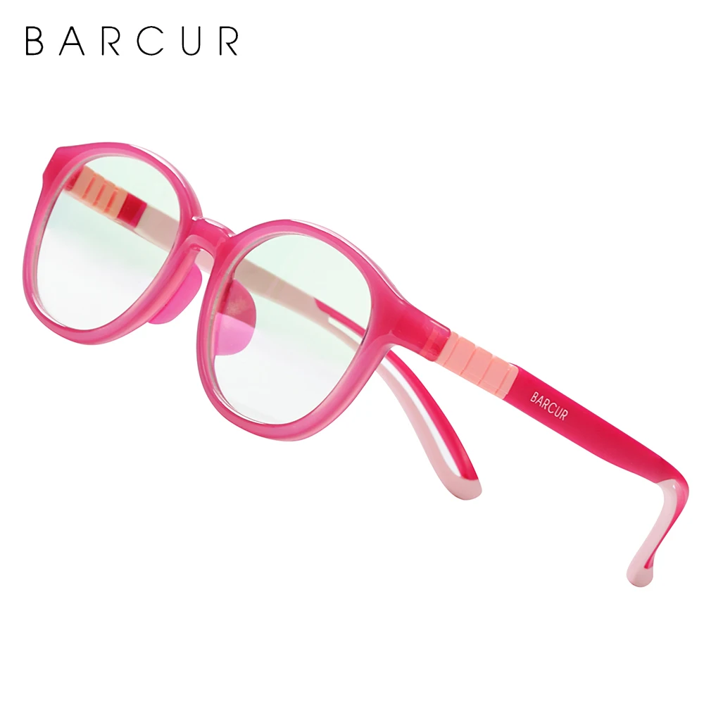 

BARCUR, круглый синий светильник для мальчиков, очки TR90, студенческий компьютер, анти-синий светильник для близорукости, очки для игр, для девоч...