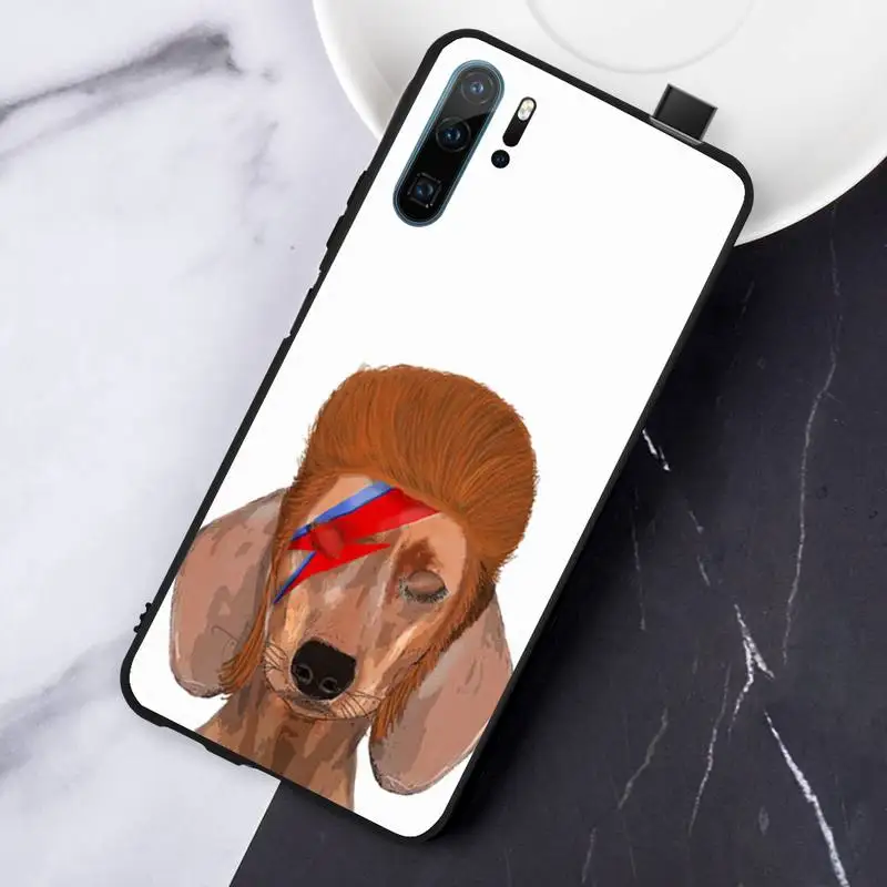 

Cartoons Dachshund Dog Cute pet Phone Case For Huawei honor Mate P 10 20 30 40 Pro 10i 9 10 20 8 x Lite