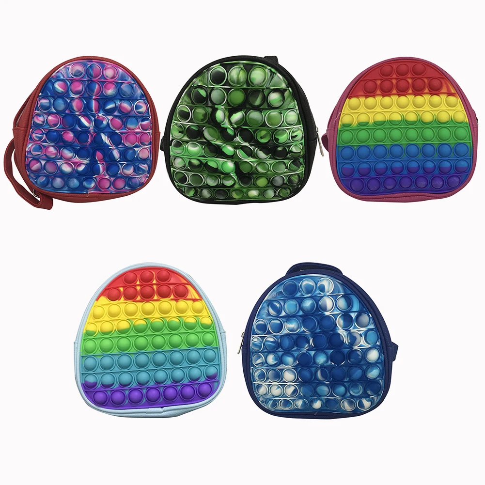

Антистрессовый рюкзак с пузырьковыми пузырьками, игрушки-антистресс, ранцы на плечо для детей, взрослых и детей, игрушка-Рюкзак #20