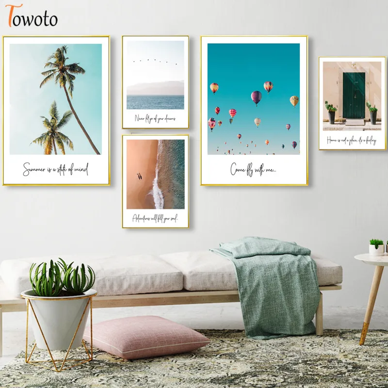 Пейзаж холст живопись природа искусство вдохновляющие цитаты плакаты печать