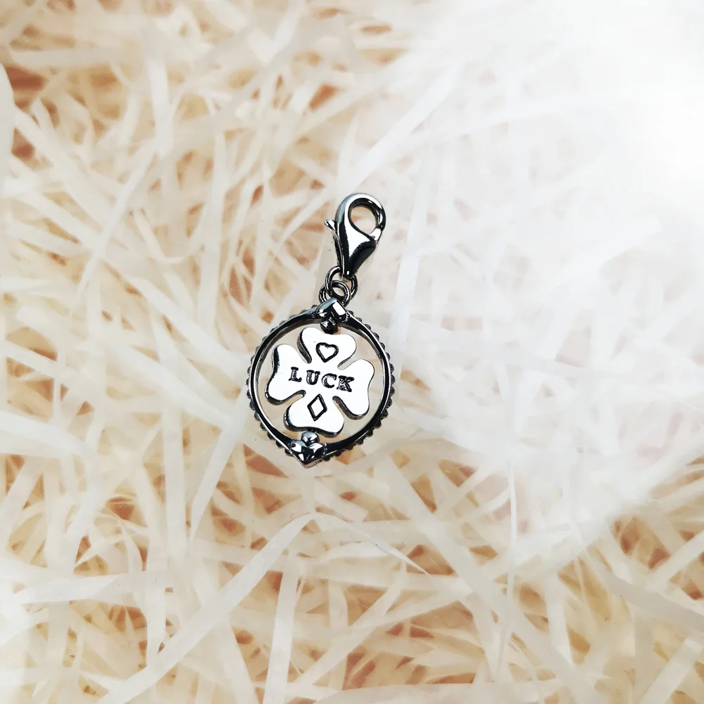 

Charms Pendant Rotated Cloverleaf 925 Sterling Silver Fit Bracelet & Necklace 2021 New Fine Jewelry Accessories Lucky Gift Girls