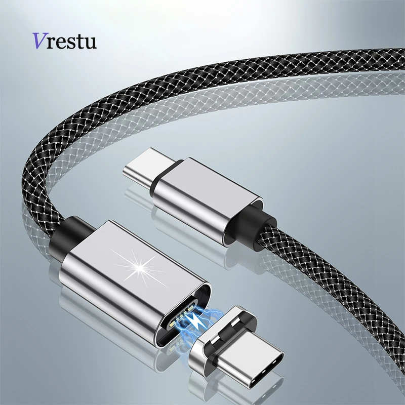 

5A Magnetic USB Type C to USB C Cable For MacBook 100W PD Super Fast Charging USB-C Type-C Wire for Xiaomi 11 Samsung S21 Note20