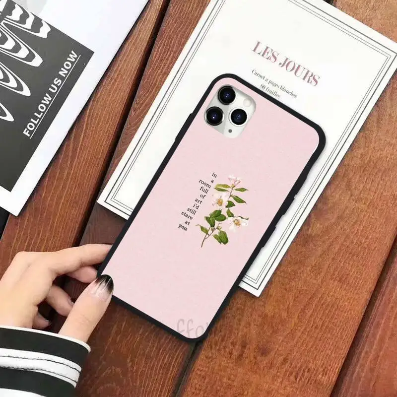 

Great Aesthetic Flower art pattern Phone Case for iPhone 11 12 pro XS MAX 8 7 6 6S Plus X 5S SE 2020 XR