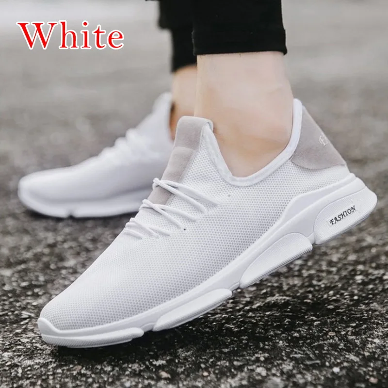 

New Men Sneakers Breathable Lace Up Men Mesh Shoes 2021 Fashion Streetwear Casual No-slip Men Vulcanize Shoes Tenis Masculino