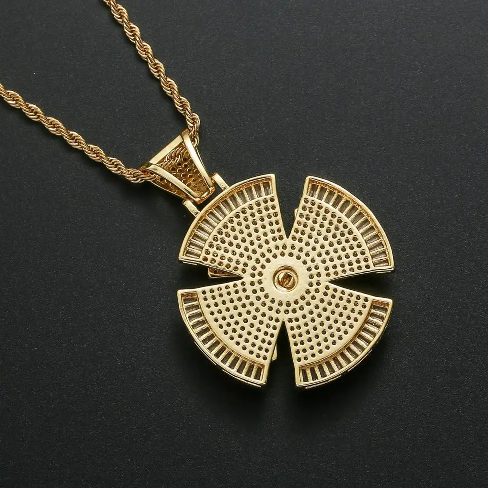 

Men/Women Hiphop iced out bling spinning Cross pendant necklaces AAA Zircon Hip hop necklace fashion jewelry gifts