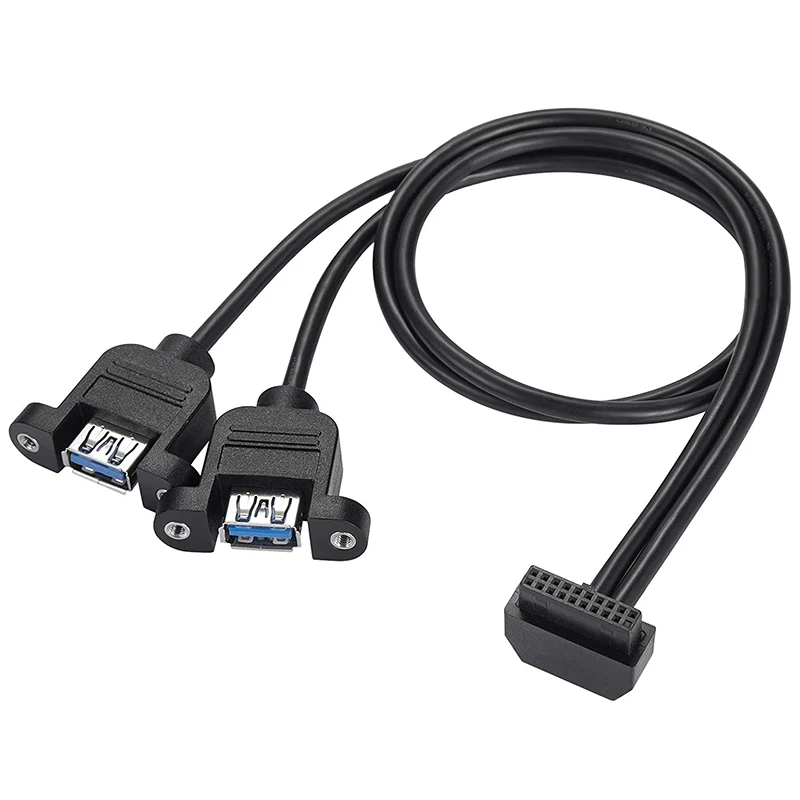 Кабель-перегородка USB 3 0 19PIN на два порта A Female подходит для Win XP/Vista/Win7