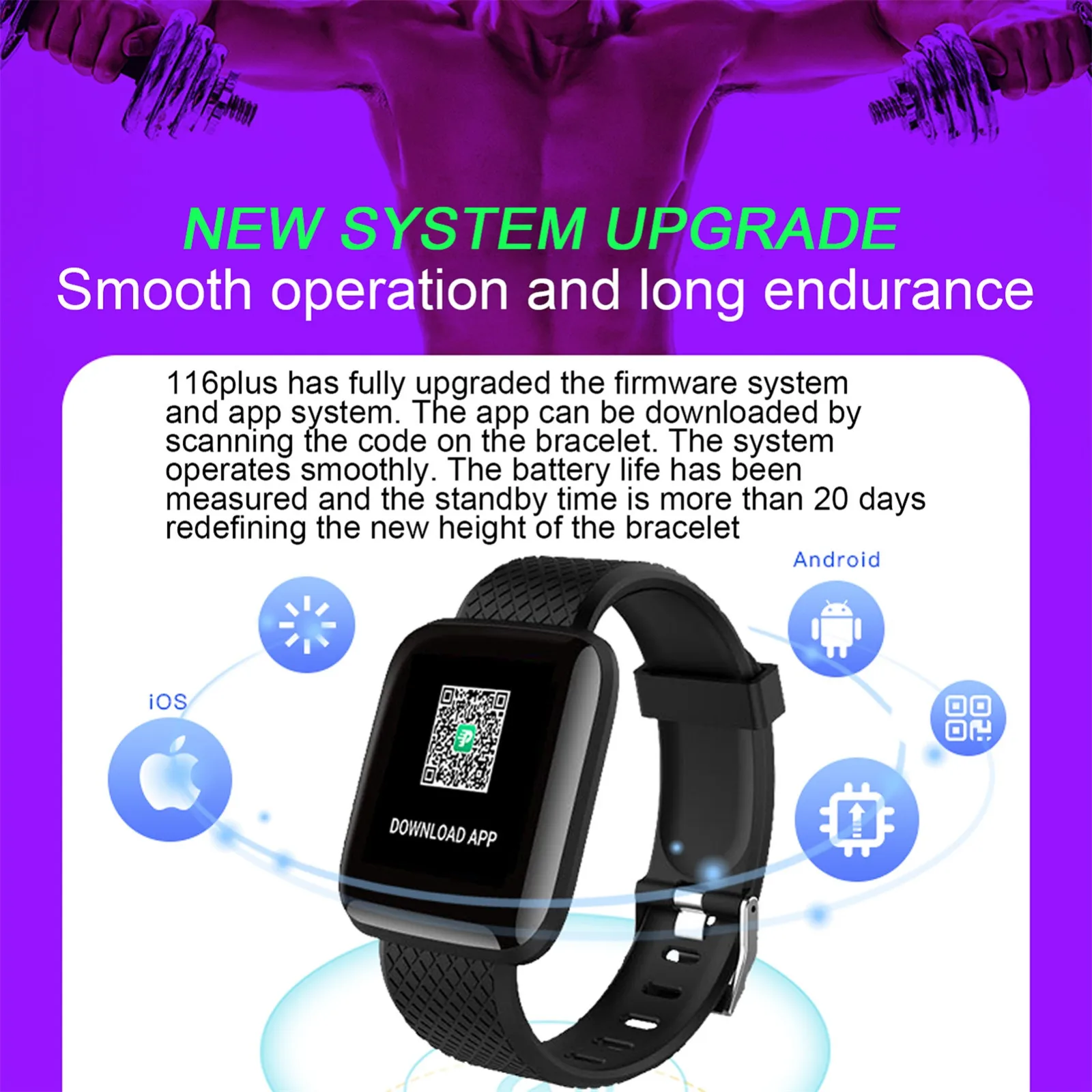 

New D13/116plus1.44in Smart Watch Men Blood Pressure Monitor Watch For Men Waterproof Sports Smart Watch Sports Watch