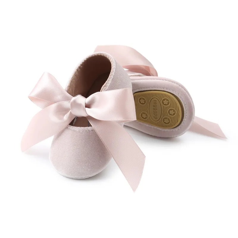 

Toddler Baby Girl Soft PU Princess First Walker Shoes Bowknot Bandage Infant Prewalker Fashion Shoes