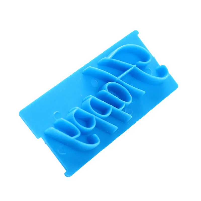 6 шт./компл. синяя рукописная помадка для торта пластиковая бриллиант с днем