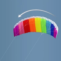 1 pcs rainbow dual line kite toy braid kite adults outdoor fun sports flying toys child educational gifts outdoor beach supply