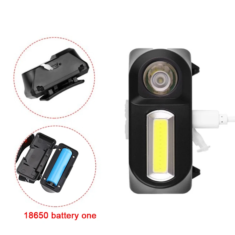 

Mini COB LED Headlight Sensor Function Headlamp 18650 Camping Night Fishing Ligh