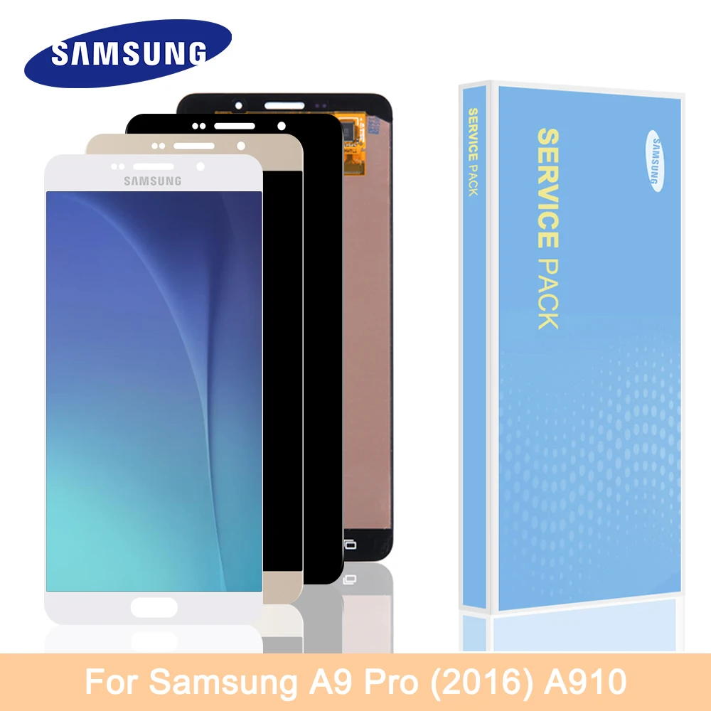 Супер AMOLED для 6," samsung Galaxy A9 Pro ЖК-экран+ сенсорная панель дигитайзер Замена для A910