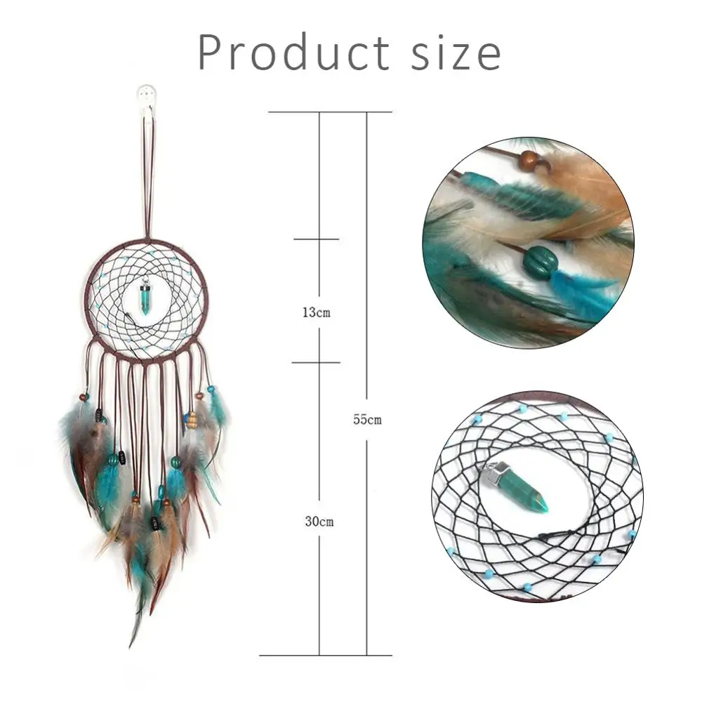 

Dream Catcher LED Handmade Dreamcatcher Feathers Night Light Dream Catchers Wall Hanging Home Room Indoor Window Decoration Girl