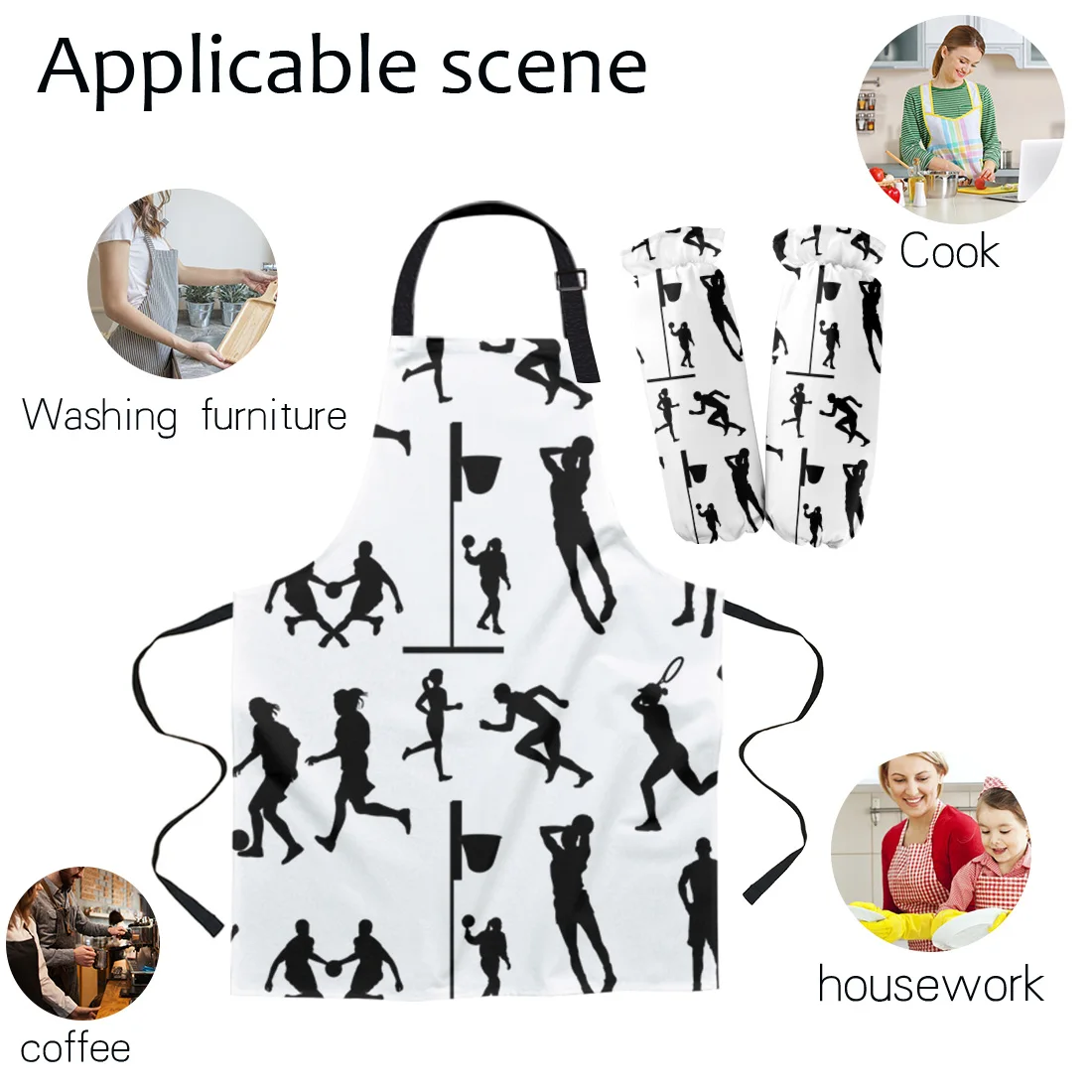 Баскетбол Футбол теннис Кухня фартук для шеф-повара женщин детский домашний