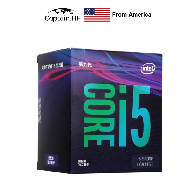 

US Captain Intel Core i5-9400F Desktop Processor 6 Cores 4.1 GHz Turbo Socket 1151 Processor
