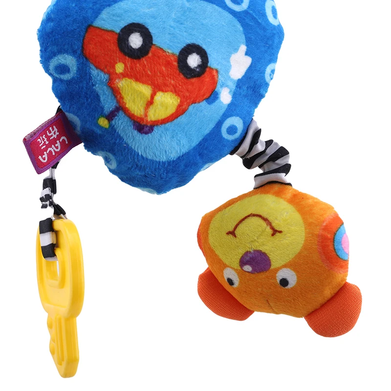 

Baby Sensory Toy Bear Triangle Toy With BB Teether Rattle Cute Plush Baby Development Rattles Toy