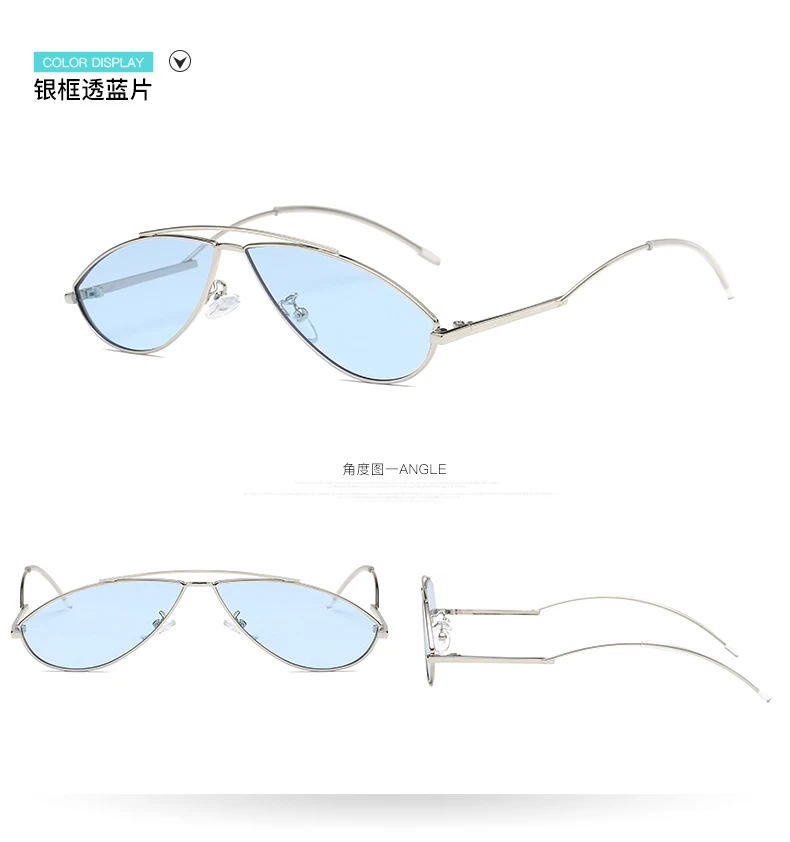 

Luxury Sunglasses Women Cool Brand Female Sun Glasses Vintage Metal Frame Mirror Ladies Shades Trending Triangle Eyewear