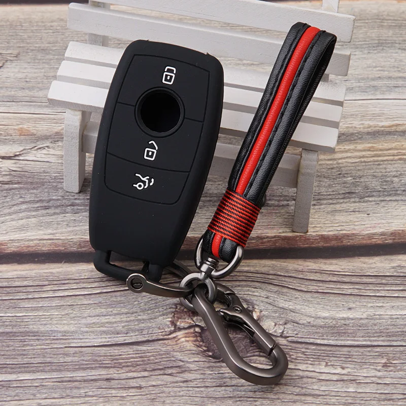Силиконовый защитный чехол брелок для ключей Mercedes Benz S E Class W213 2018 2019 2020|key fob