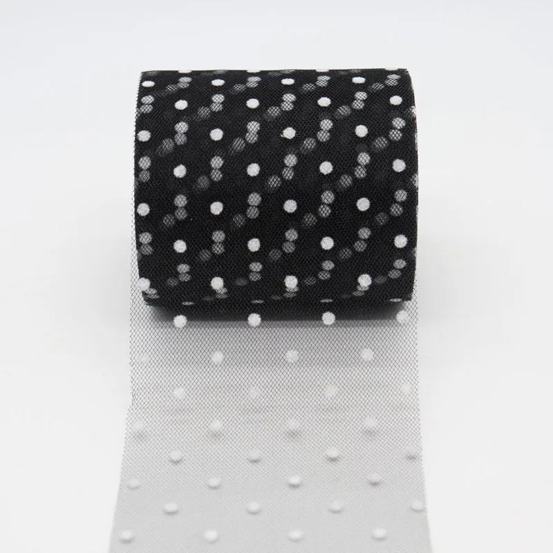 Тюль в белый горошек 7 5 см 20 ярдов/рулон|Украшения своими руками для вечеринки| |