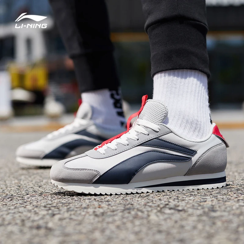 Li-Ning Для мужчин 3 км классический Обувь для отдыха хит-Цвет Ретро стиль жизни обувь подкладка спортивные легкие кроссовки AGCP079 YXB315