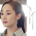 Почему секретарь король улыбка Пак мин молодых корейского драматического мультфильма пирсинг уха личность Преувеличение серьги для Для женщин высокое качество