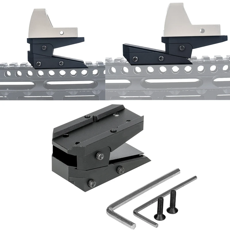 

Переходник с регулируемой высотой 0,85 дюйма до 0,6 дюйма для прицела Red Dot T1/T2 /Aimpoint/MRO/RMR/голоsun
