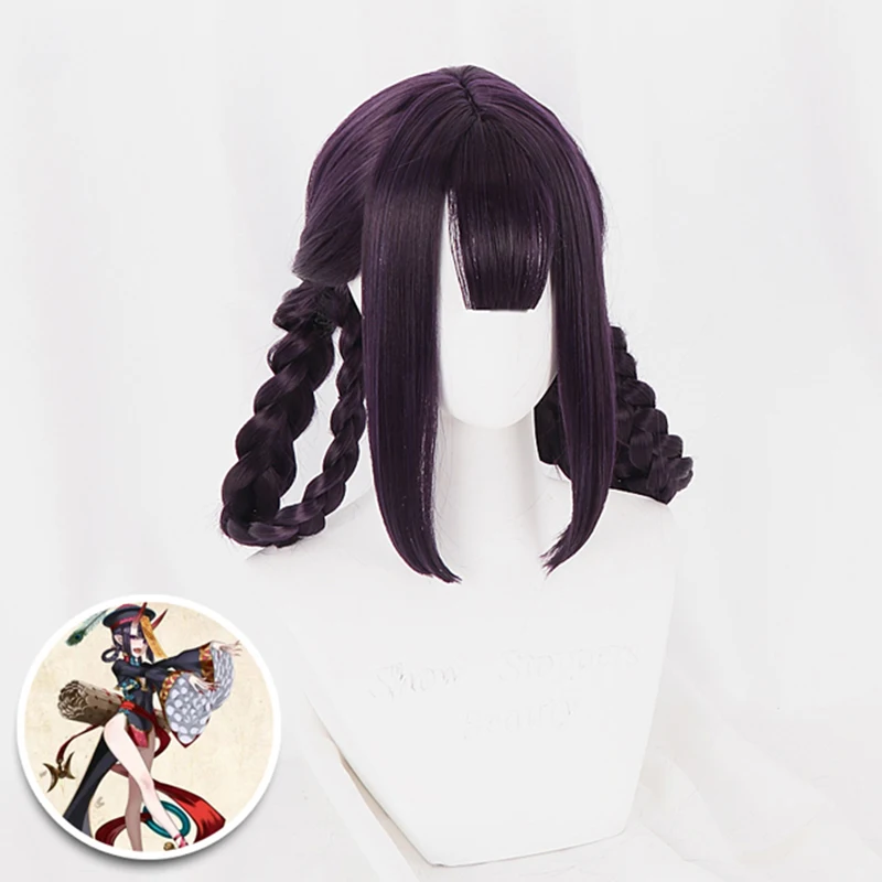 

Game Fate Grand Order FGO Cosplay Wigs Shutendoji Cosplay Wig Synthetic Wig Halloween Women Purple Long Wigs Hairs braided hairs
