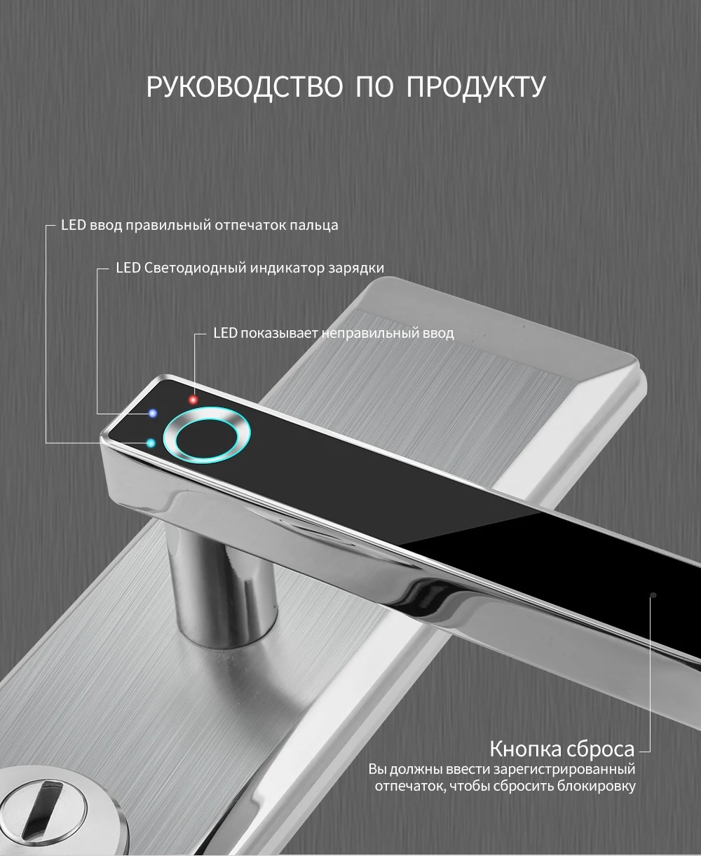 LUCKYSMART биометрический замок с защитой от отпечатков пальцев, USB Перезаряжаемый дверной замок, умный дверной замок, электронный дверной замок для отеля