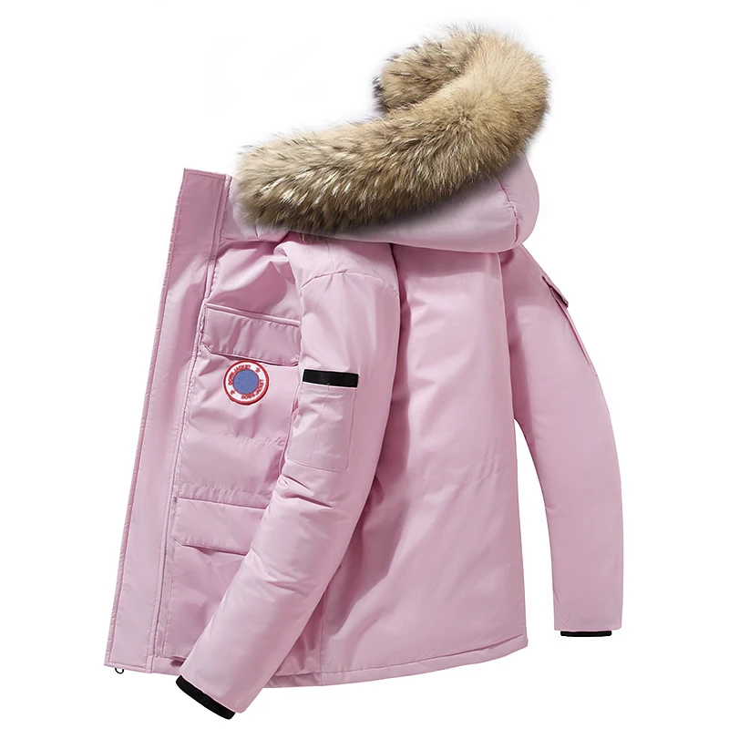 

Nice Pop Down Jacket Men's Winter Jacket Men's Fashion Thick Warm Fur Coat Duck Down Coat Casual Men's Waterproof Down Jacket
