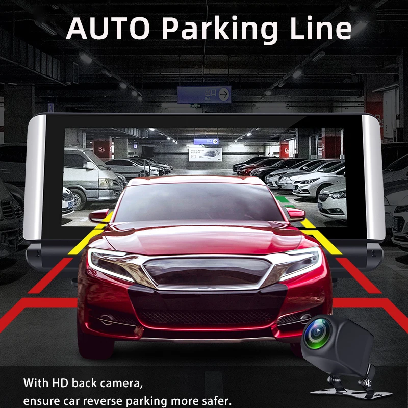 $109.26 Bluavido 7 Inch 4G Android 8.1 Car DVR GPS 2G RAM FHD 1080P Video Recorder Dual Lens Dashboard Camera WiFi App Remote Monitoring