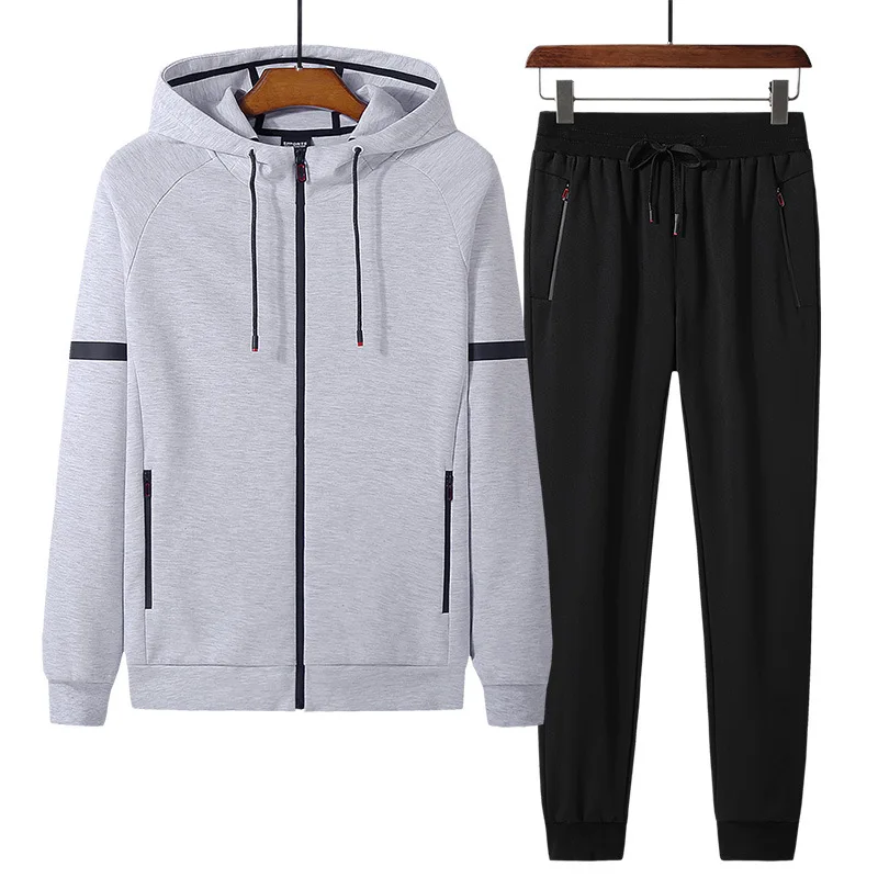 

2pcs Men's Sports Suits Cotton New Fashion Tracksuit Two-piece Men Sets Casual Men Sportswear Sets Big Size 7XL 8XL
