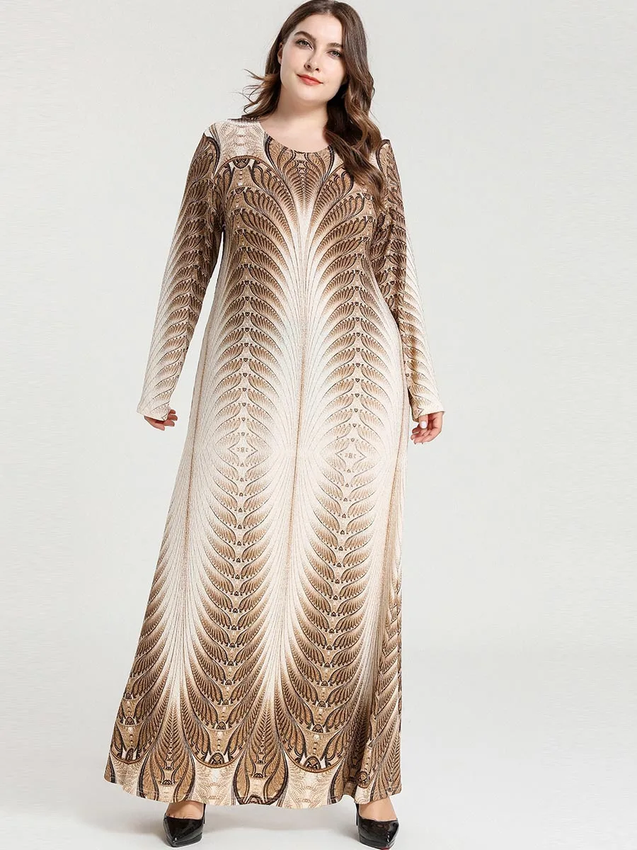 Abaya s мусульманское платье Дубай abaya тянущиеся геометрические кафтан для женщин 3XL