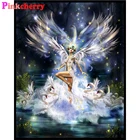 Алмазная живопись 5D, волшебное сказочное животное, лебедь, абстрактный Звездный лес, мозаика сделай сам, вышивка крестиком, полная выкладка квадратными и круглыми стразами