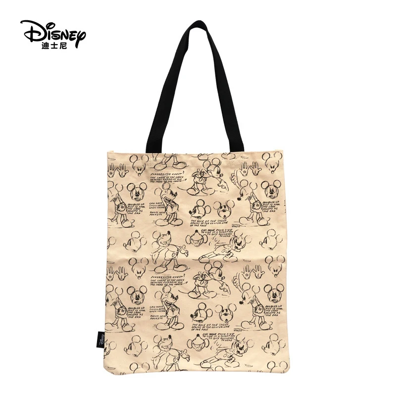 Оригинальная Холщовая Сумка Disney модная милая сумка через плечо с Микки Маусом
