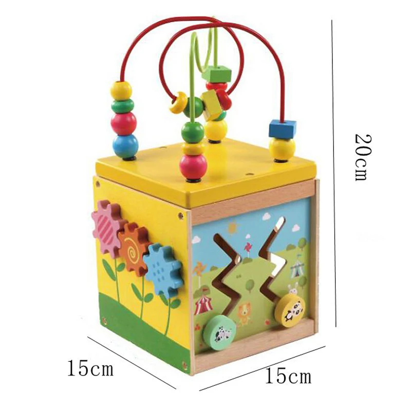

Baby Educational Activity Cube Wooden Toys Montessori Learning Resources Kinder Spielzeug Juguetes Para Nios De 2 3 4 5 6 Aos