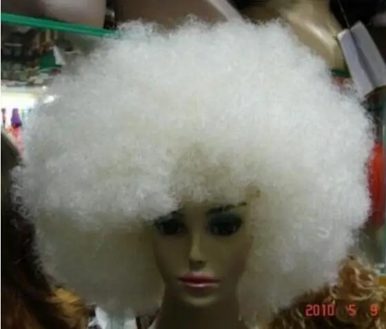 Большой белый парик из волос бесплатная доставка|Аксессуары для костюмов| |